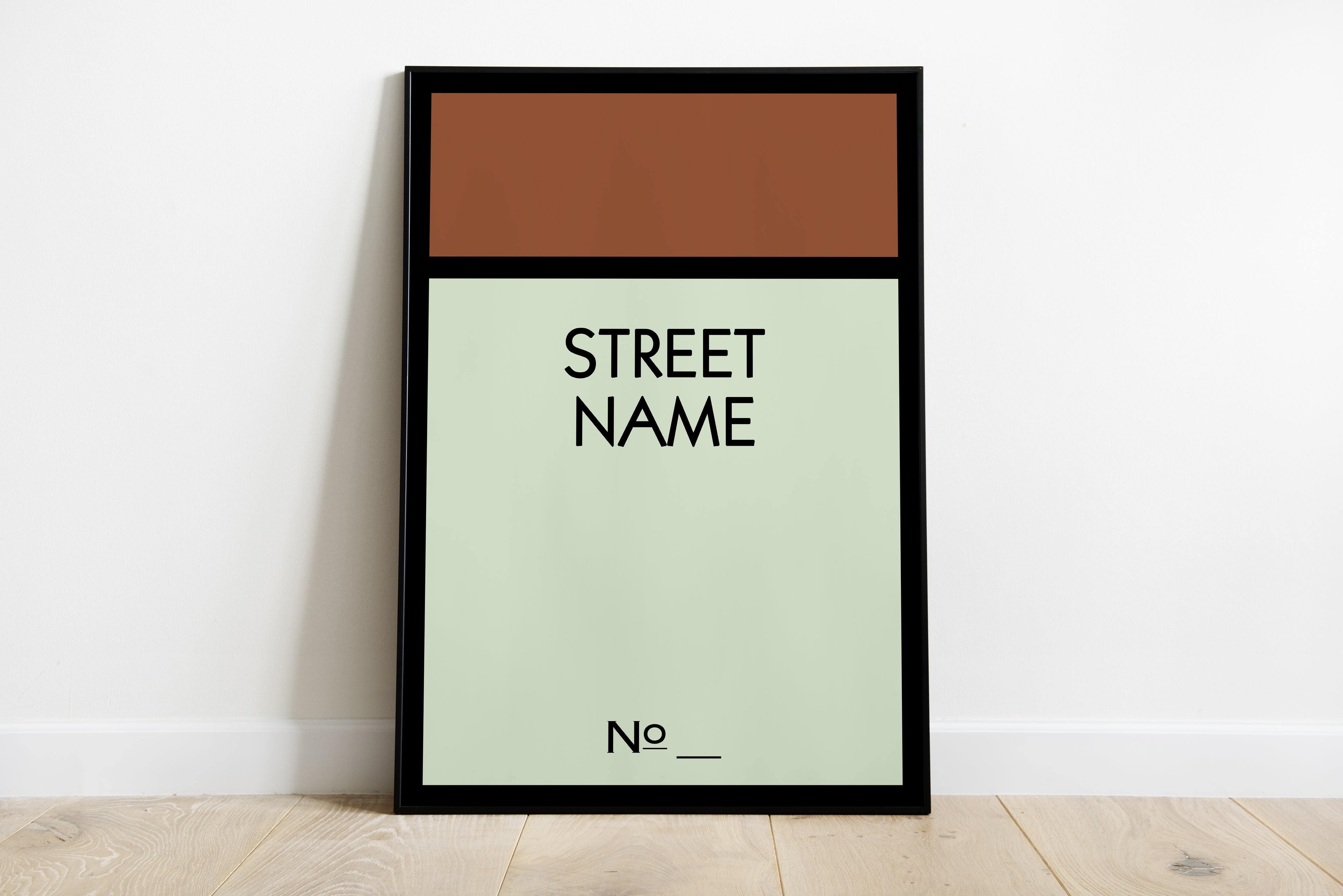 Monopoly Personalised Street Name Wall Art Print