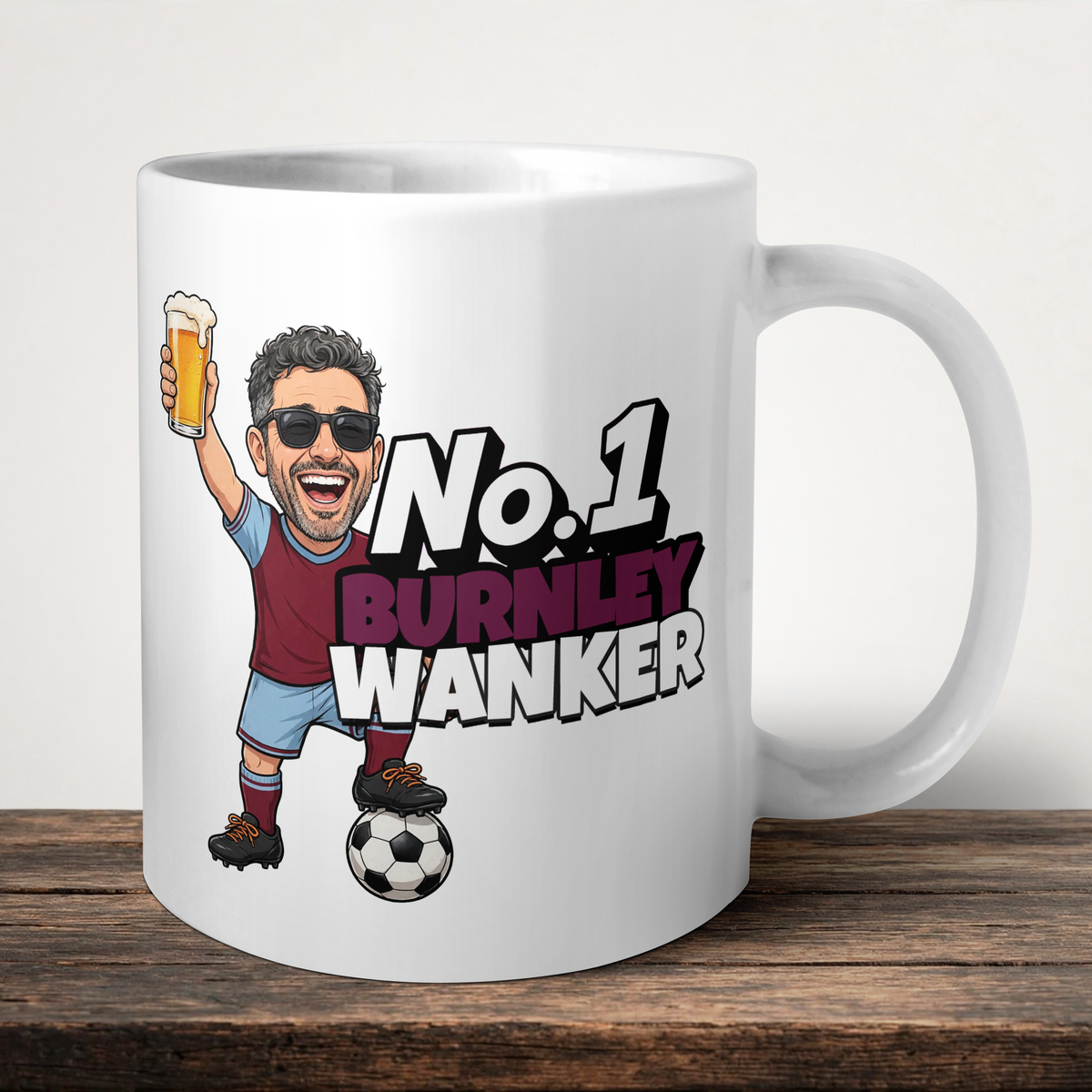 Burnley No.1 Wanker Football Mug