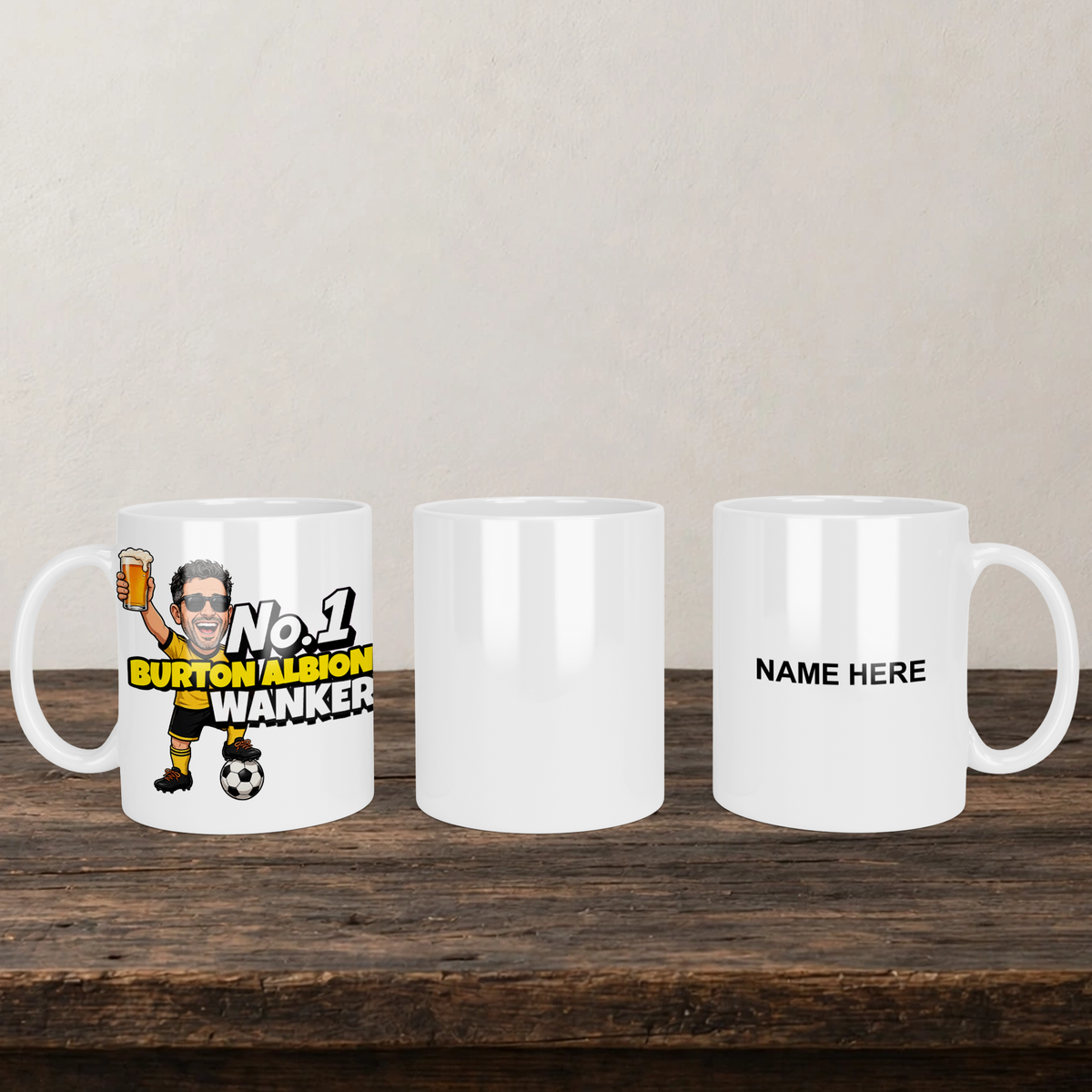 Burton Albion No.1 Wanker Football Mug