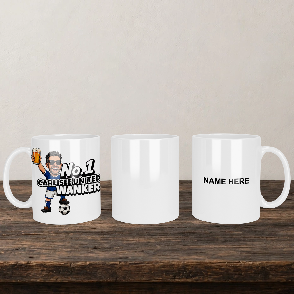 Carlisle United No.1 Wanker Football Mug