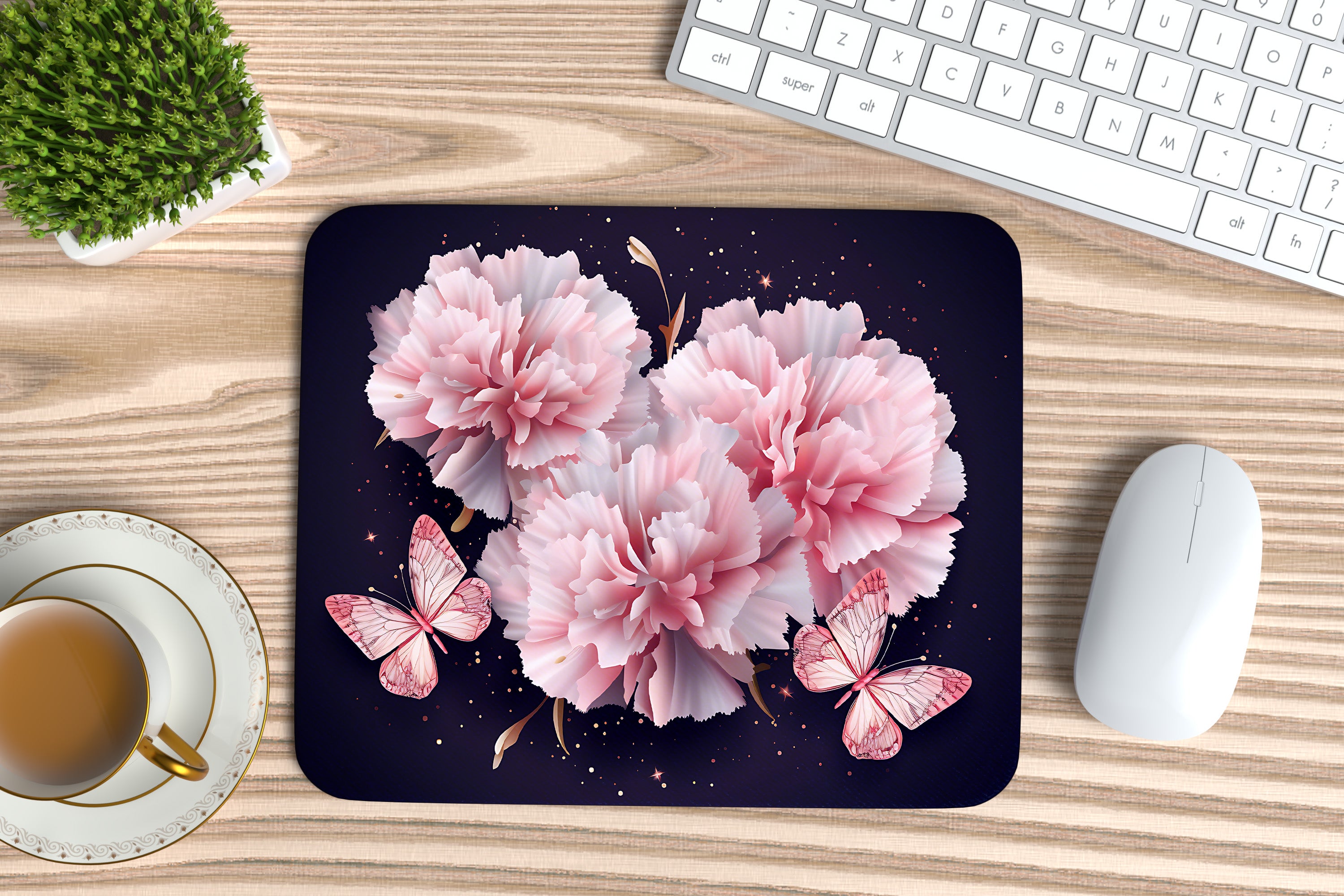 Carnation Design 2 Mousemat
