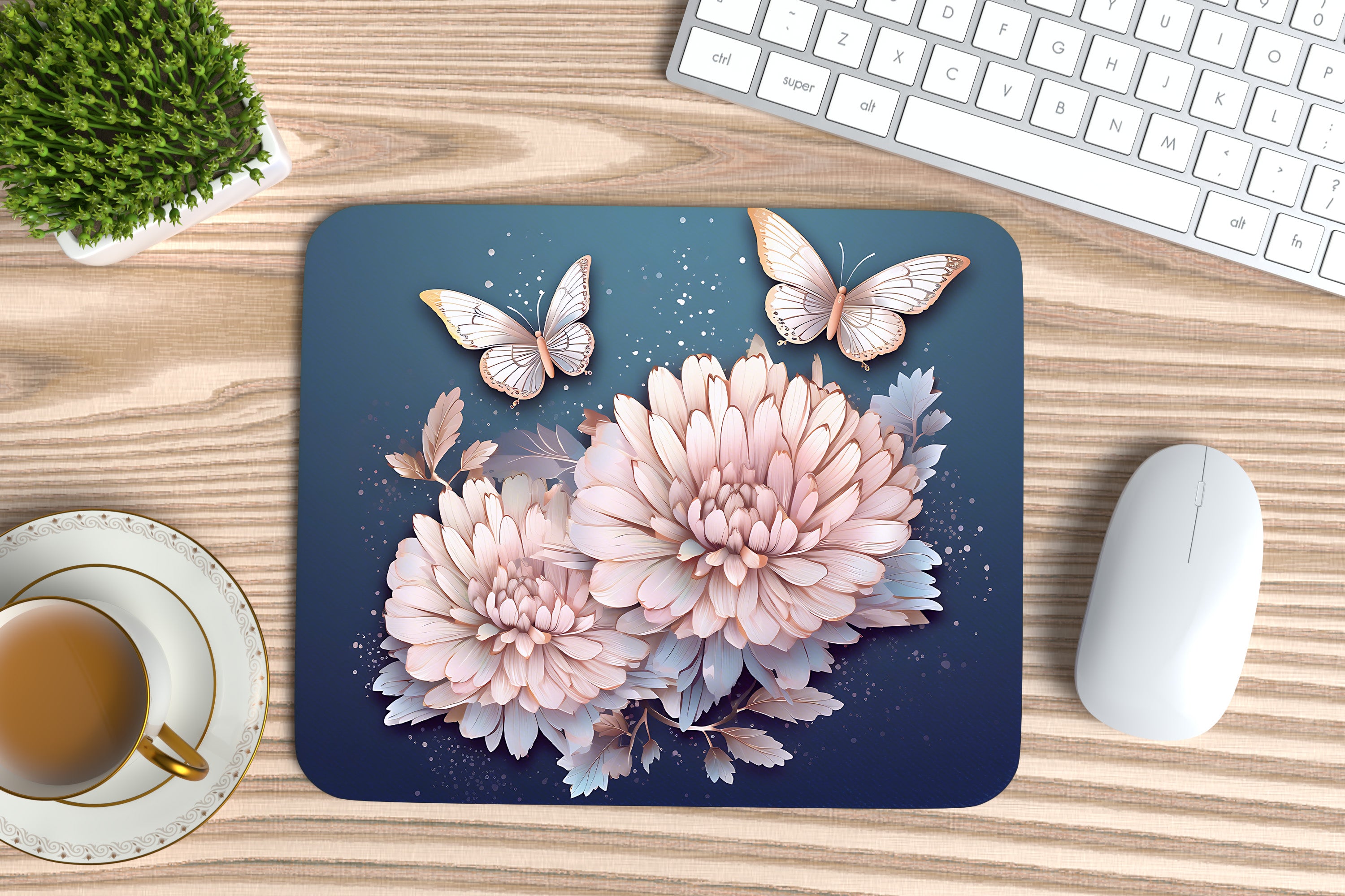 Chrysanthemum Design 2 Mousemat