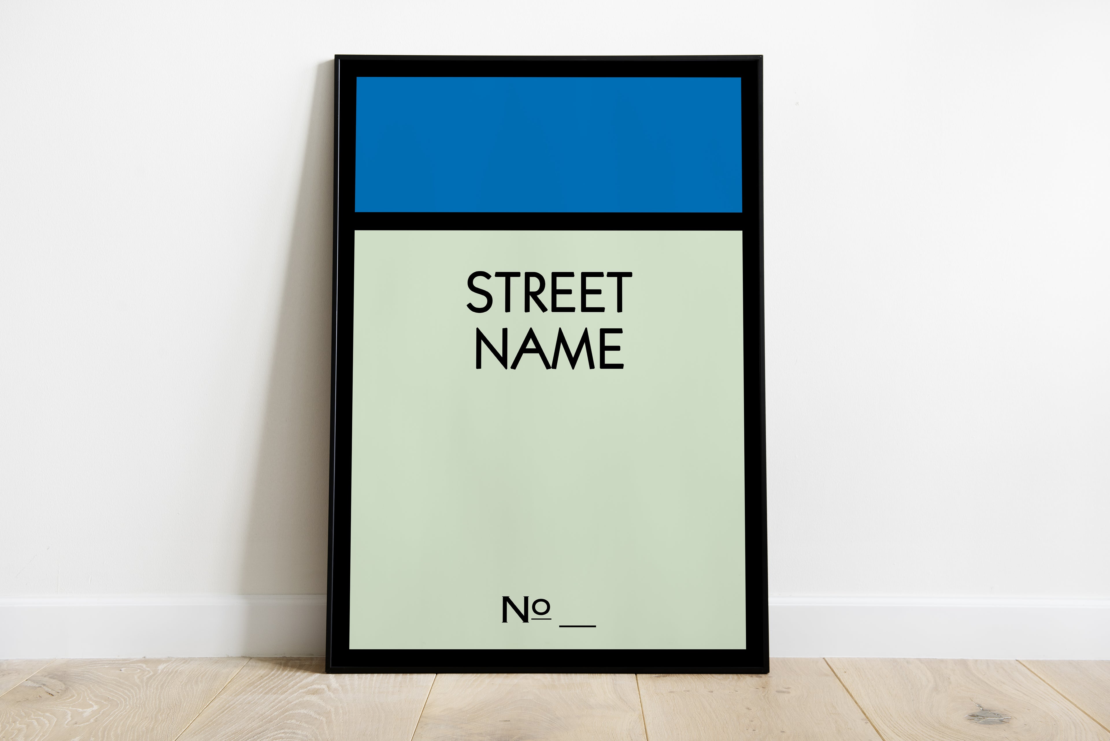 Monopoly Personalised Street Name Wall Art Print