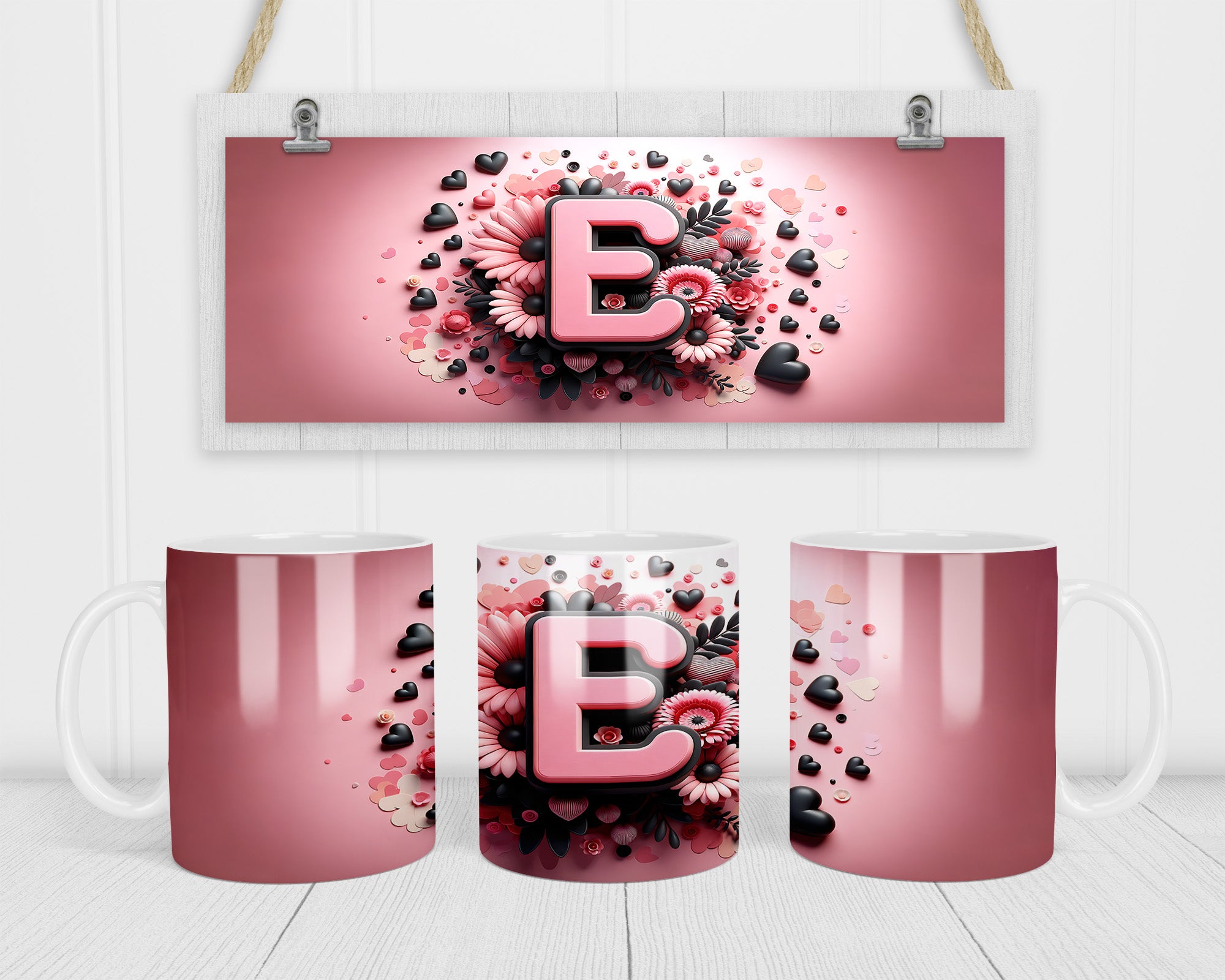 A-Z 3D Initial Mug
