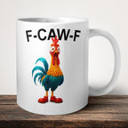 F-CAW-F Personalised Mug front view - white ceramic printed mug by Perrys Prints