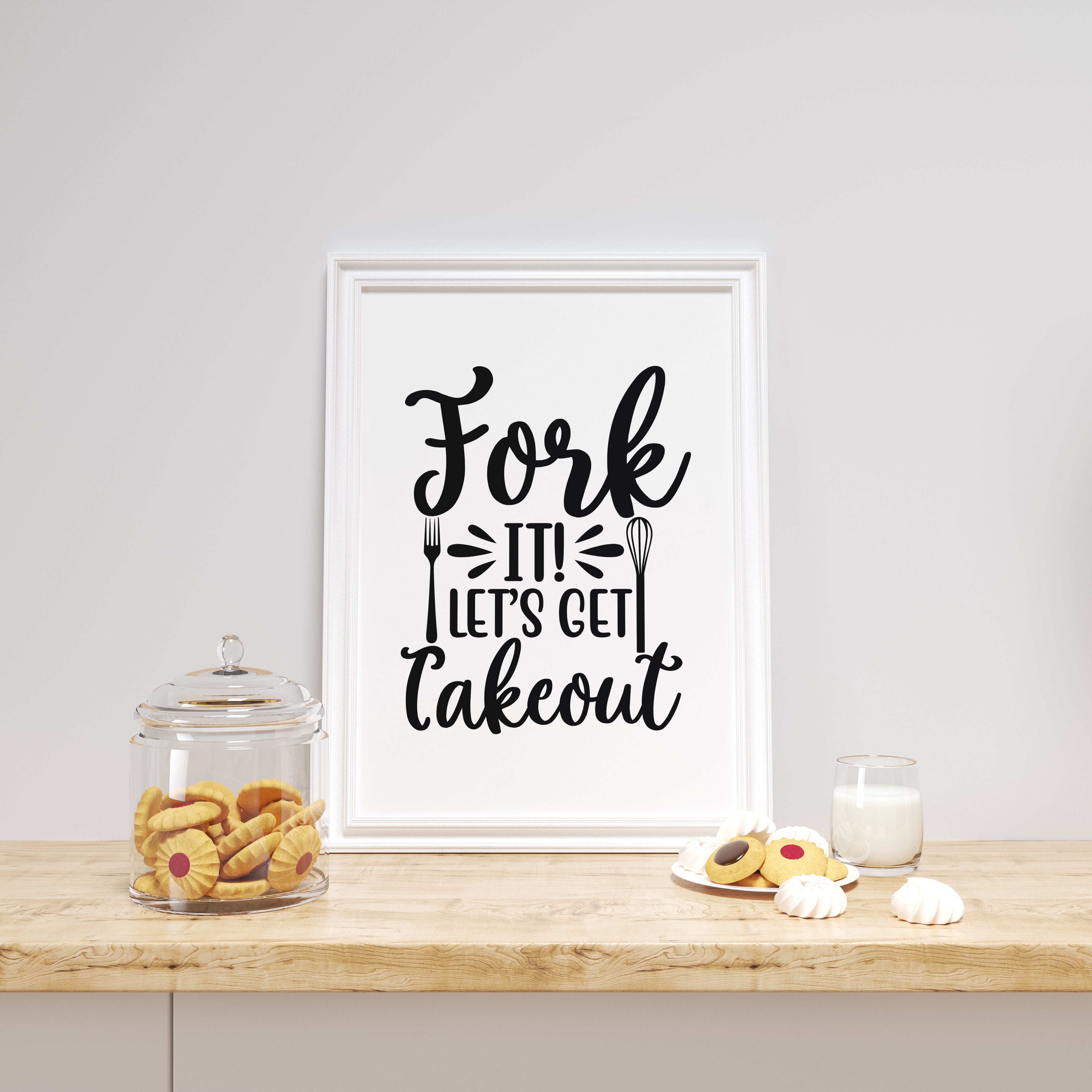 Fork It Lets Get Takeout Print