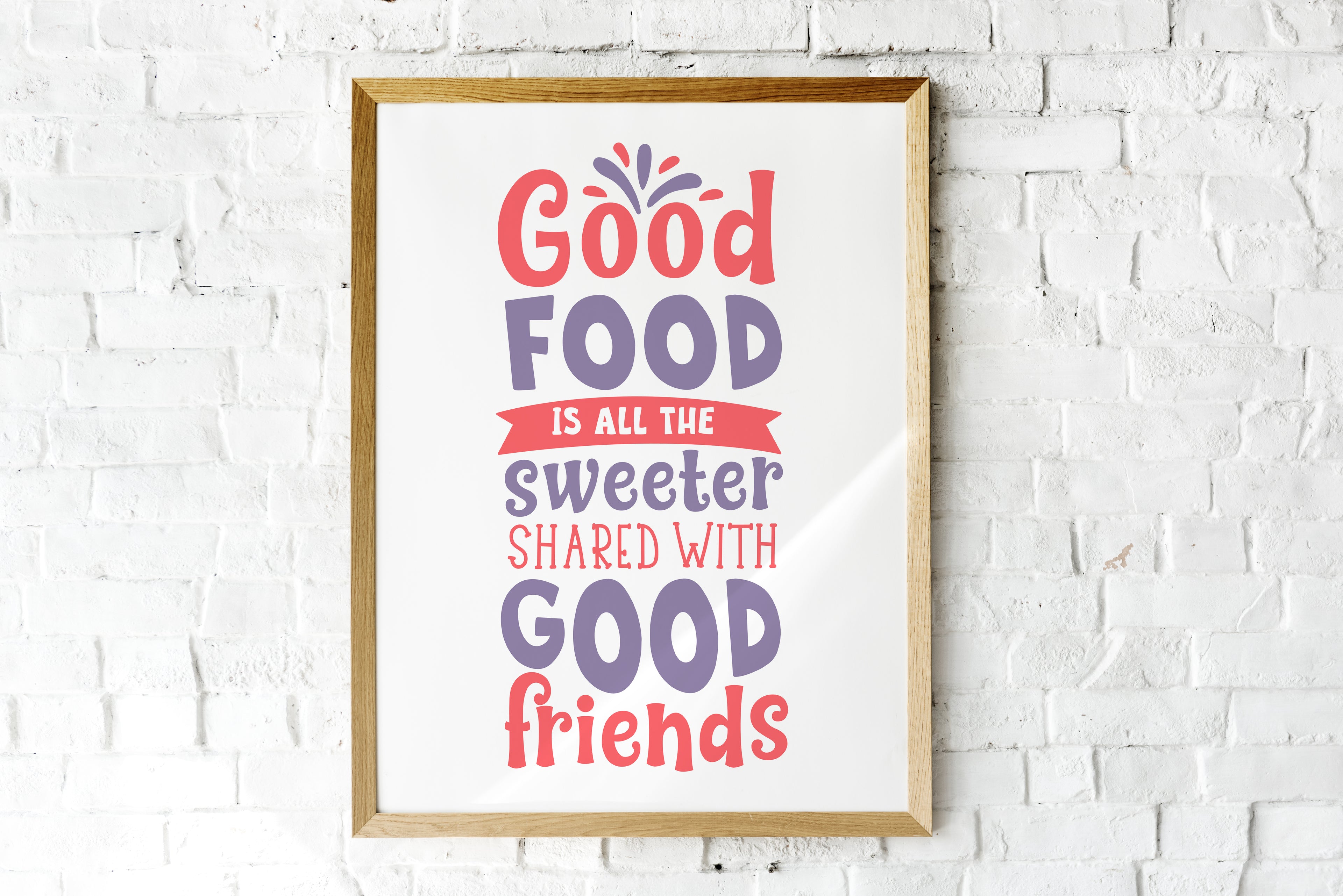 Good Food Is ALL The Sweater Shared With Good Friends Print