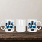 Good Morning Fuckers Let The Shitshow Begin Mug back view - white ceramic printed mug by Perrys Prints