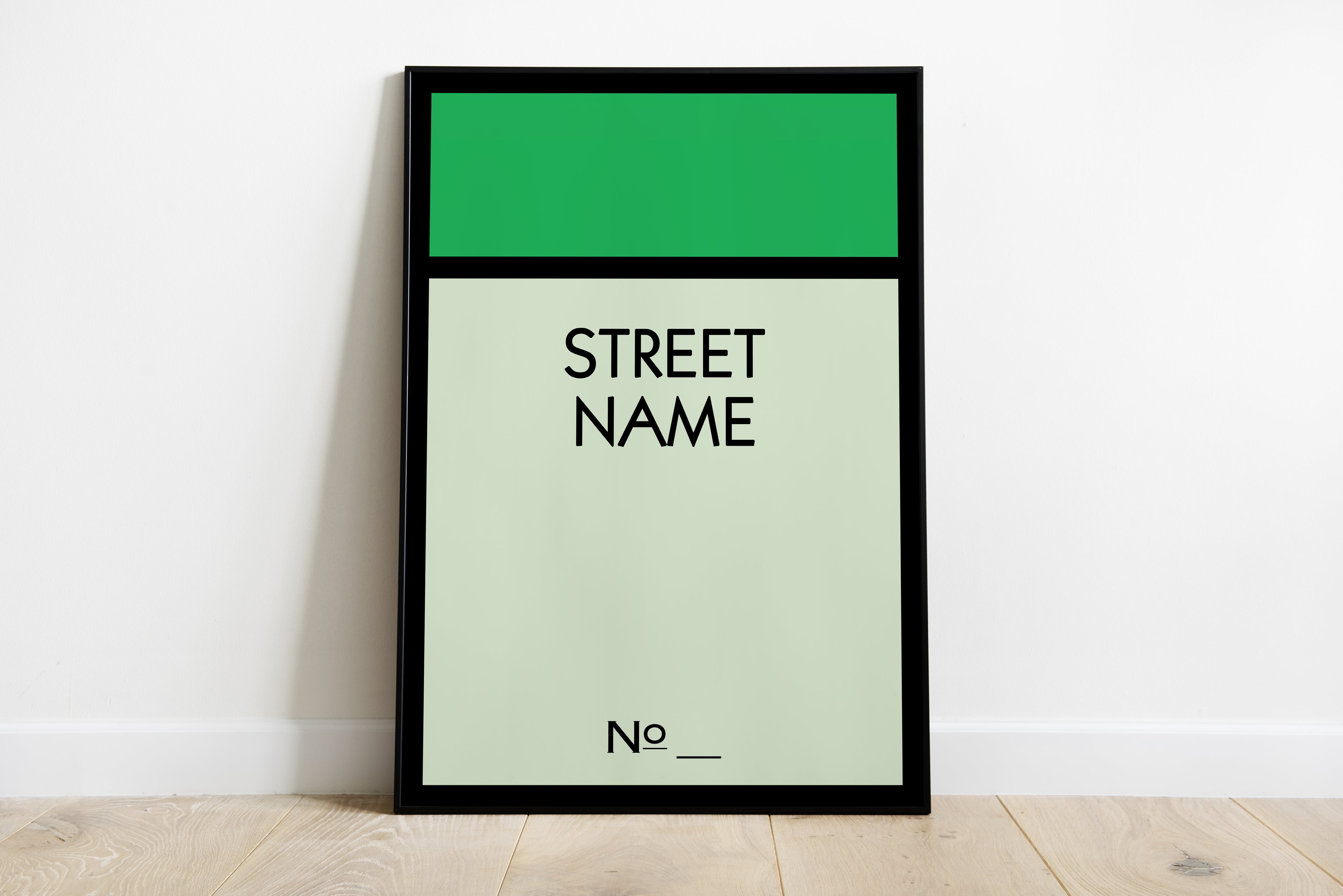 Monopoly Personalised Street Name Wall Art Print