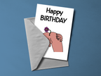 Happy Birthday Funny Bum Flower Personalised Card