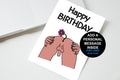 Happy Birthday Funny Bum Flower Personalised Card