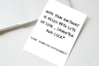 Hope Your Birthday Is Filled Card front view - funny greeting card by Perrys Prints