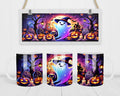 Halloween Ghost And Pumpkin Graveyard Mug