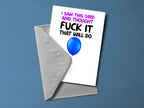 I Saw This Card And Thought Fuck It That Will Do back view - funny greeting card by Perrys Prints