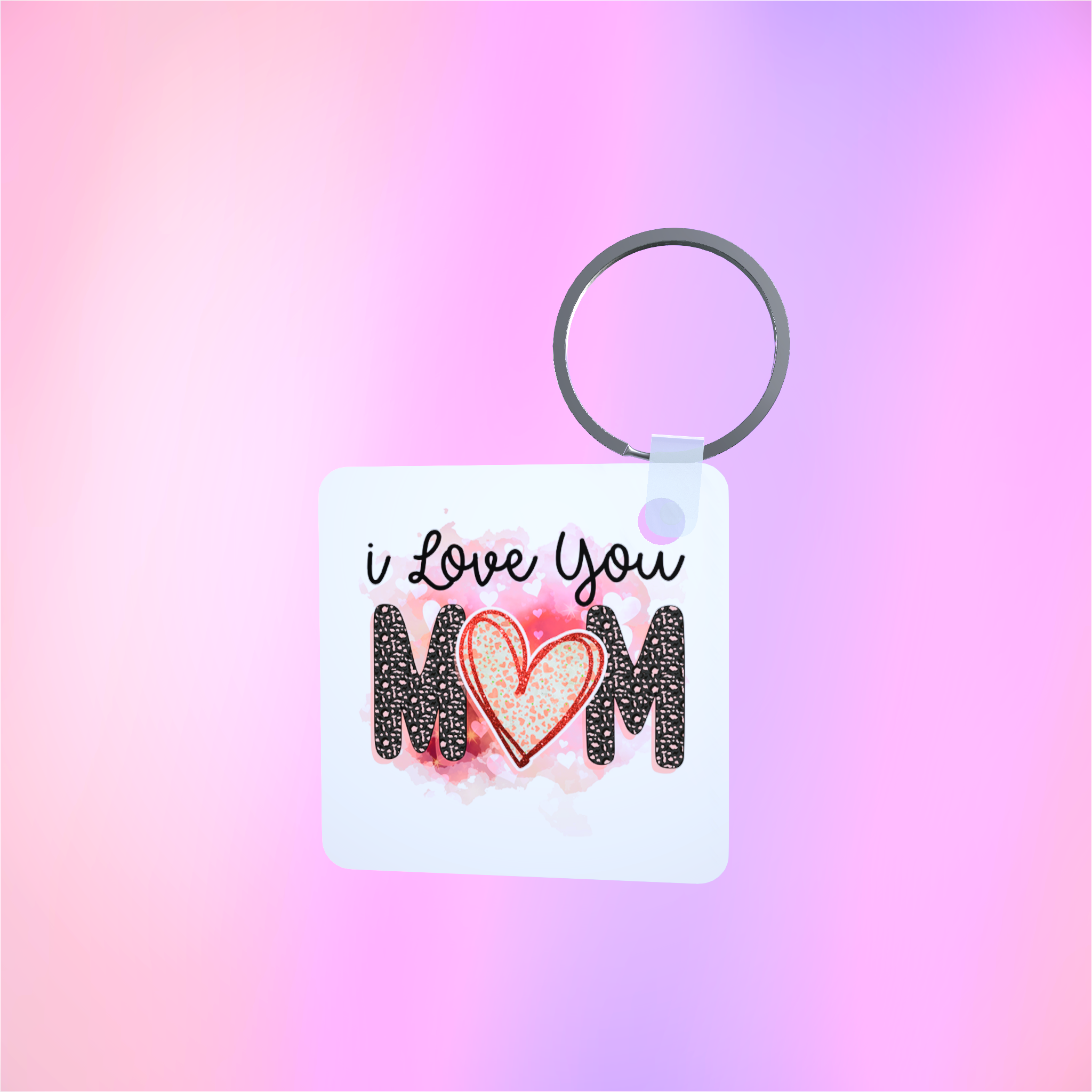 i love you mom design 2 Keyring