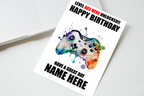 Xbox Personalised Gaming Card front view - funny greeting card by Perrys Prints