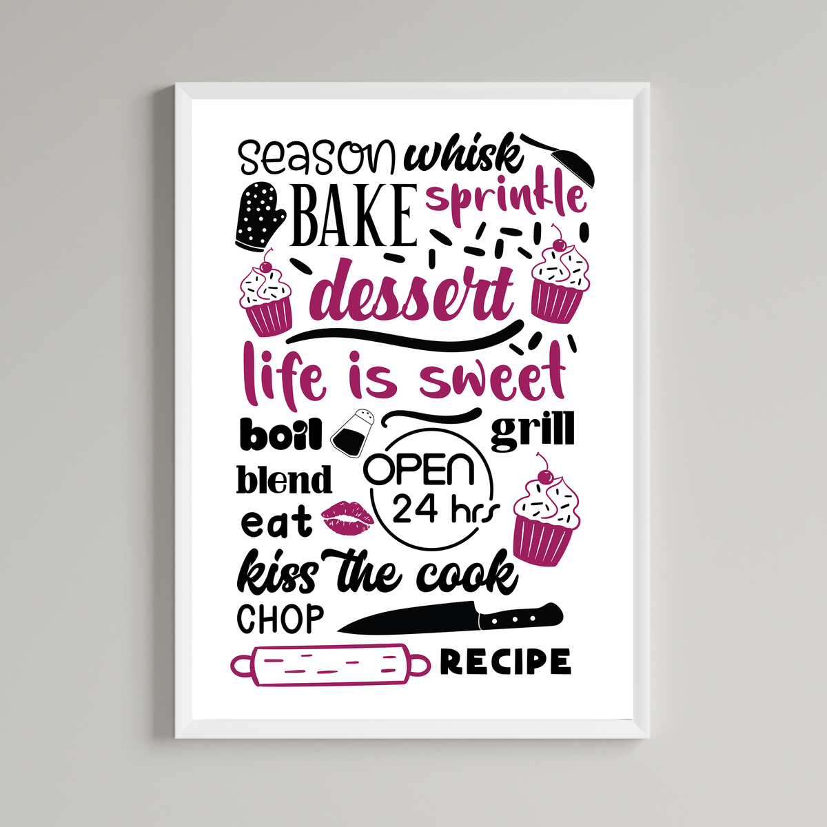 Life Is Sweet Dessert Print