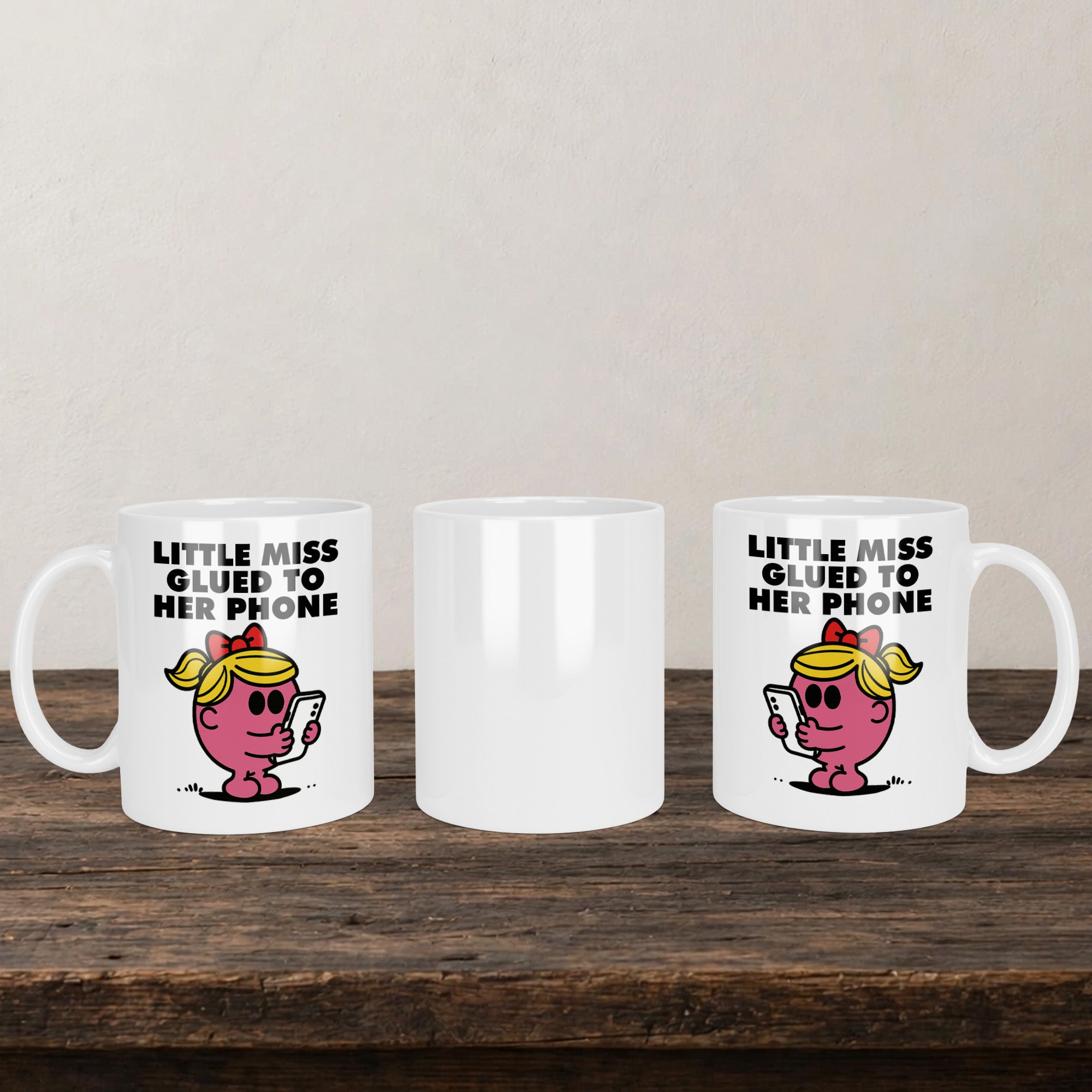 Little Miss Glued To Her Phone Mug