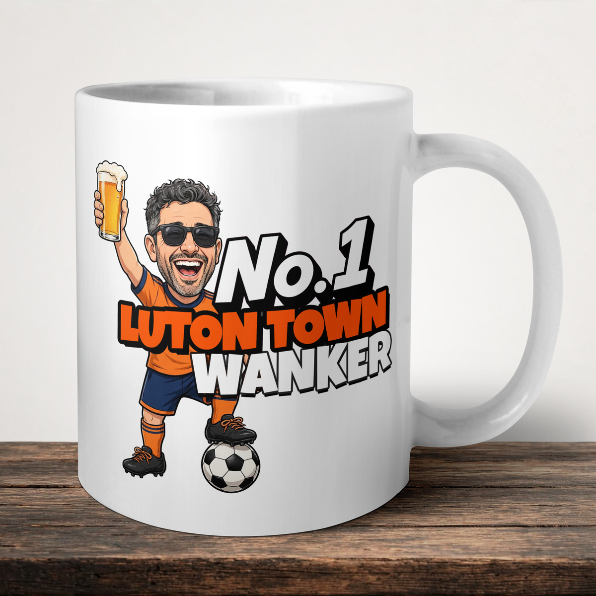 Luton Town No.1 Wanker Football Mug