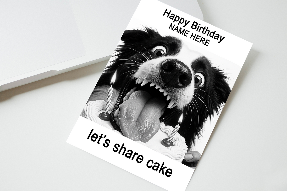 Let's Share Cake Personalised Birthday Card