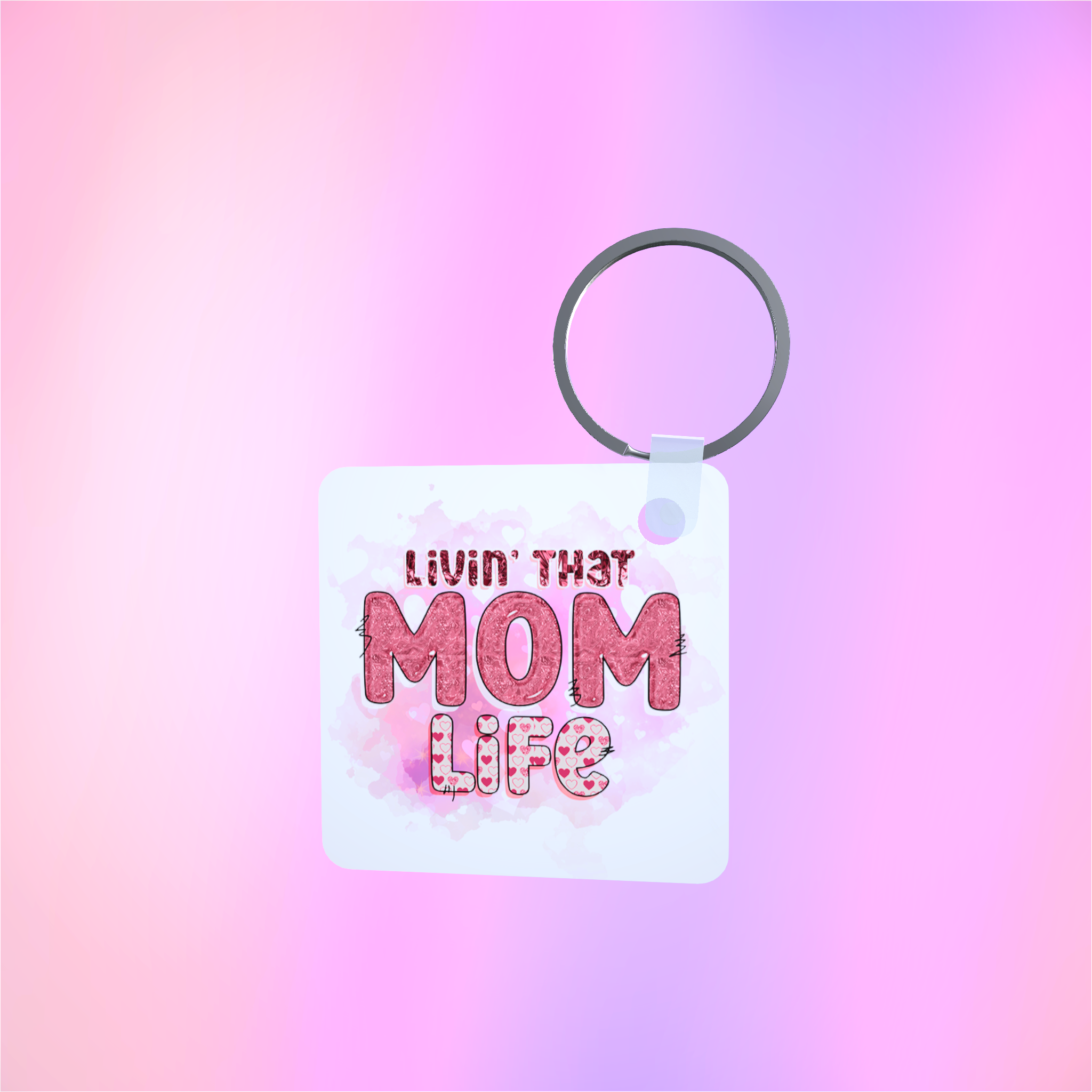 living that mom life Keyring