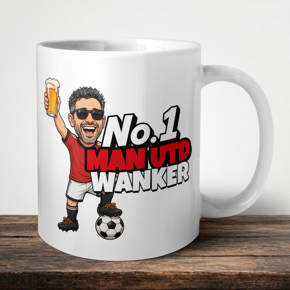 Man Utd No.1 Wanker Football Mug