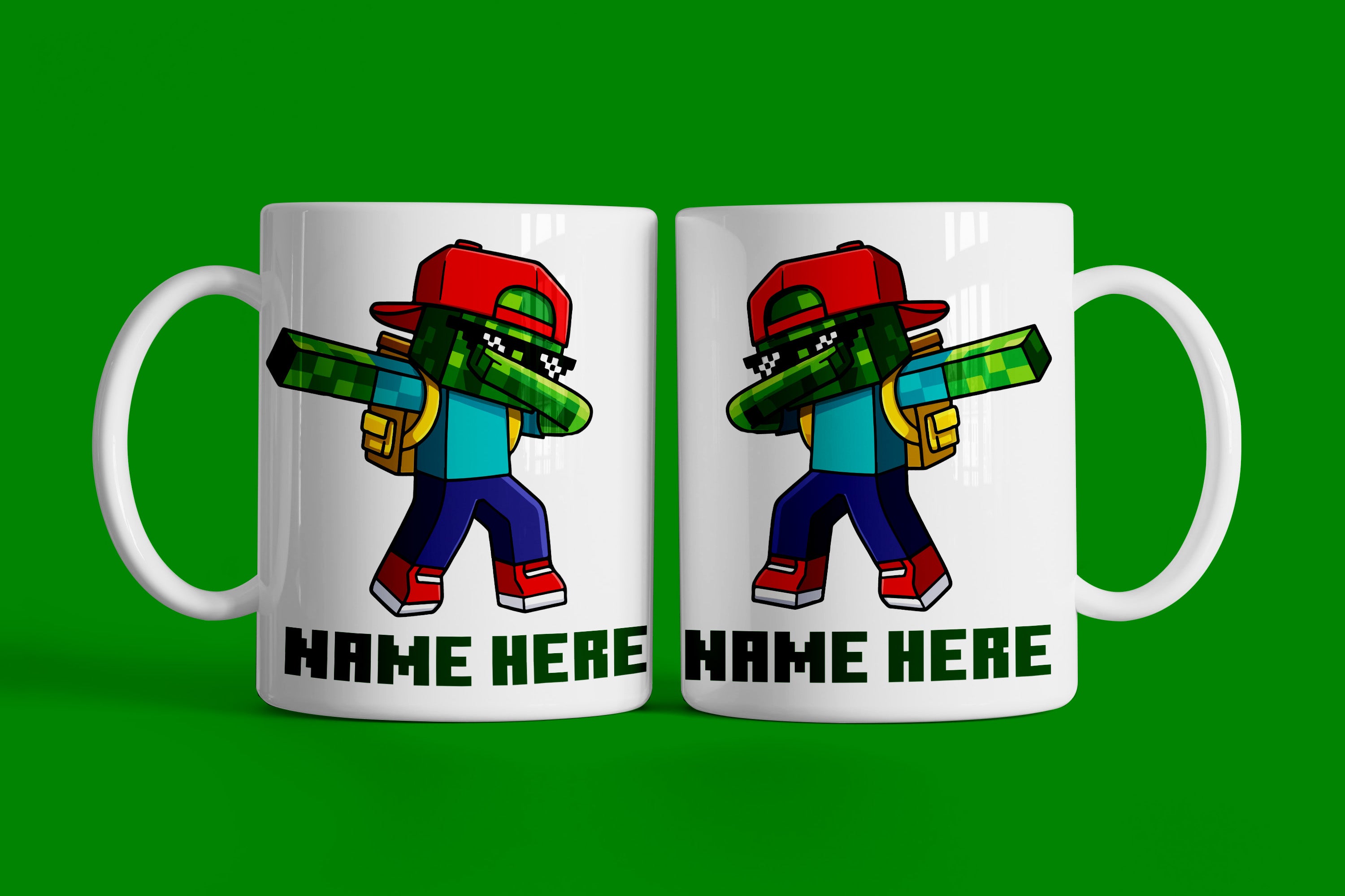 Minecraft Inspired Personalised Gamer Mug