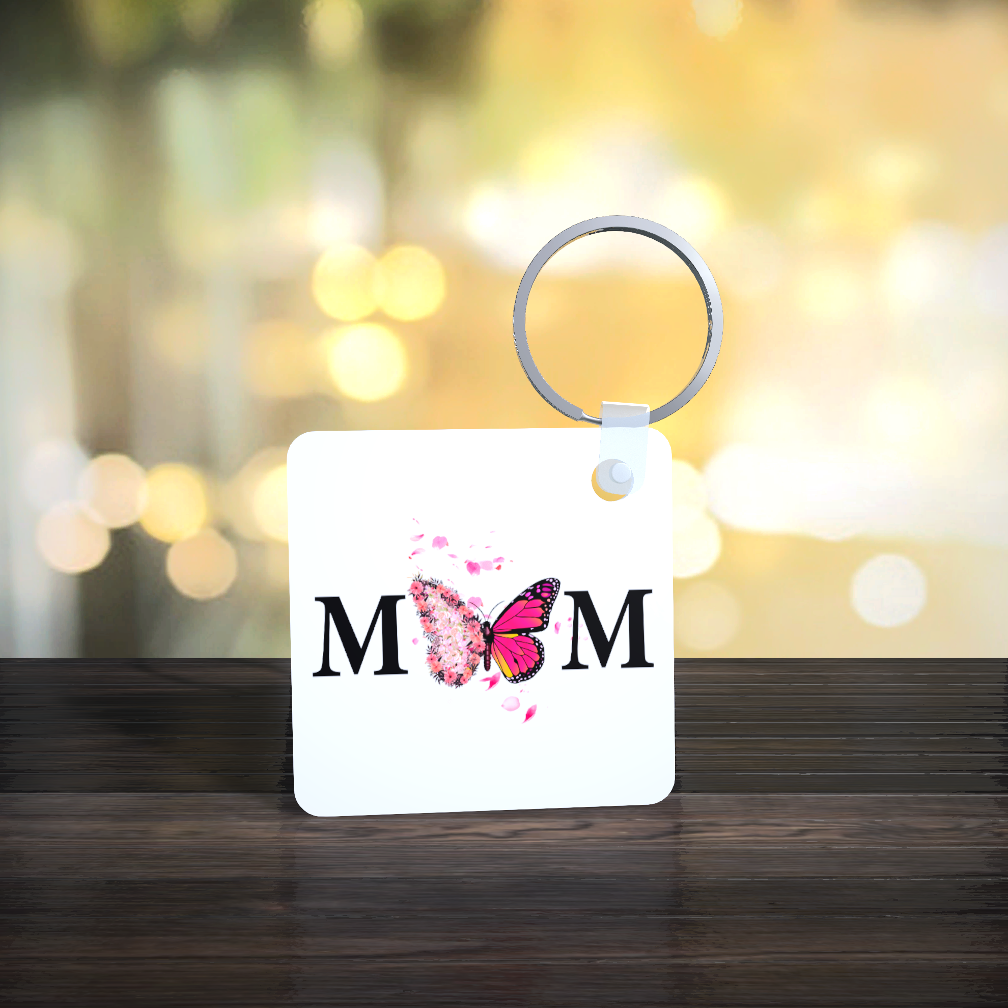 Mom Butterfly Keyring