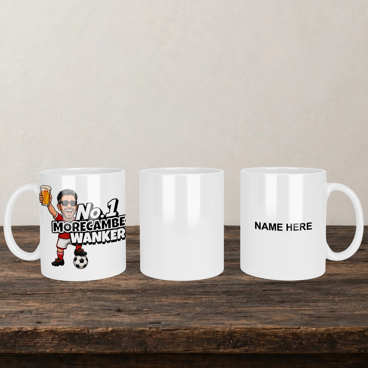 Morecambe No.1 Wanker Football Mug