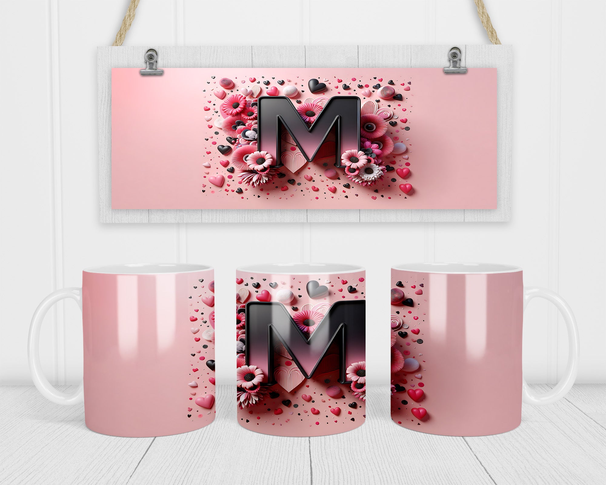 A-Z 3D Initial Mug