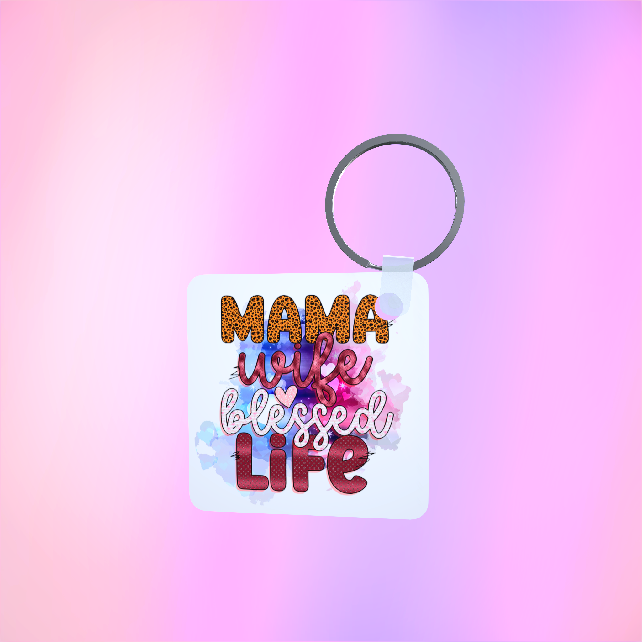 mama wife blessed life Keyring