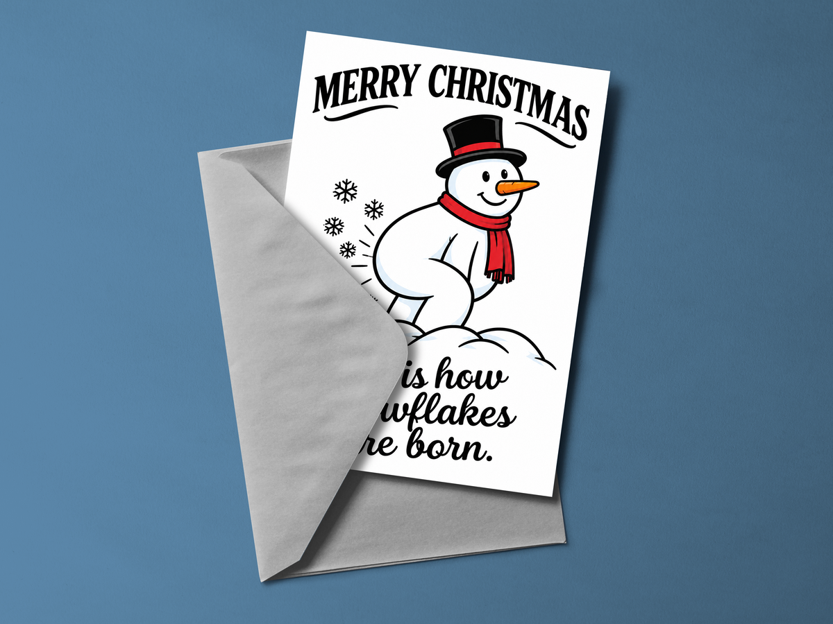 Merry Christmas This Is How Snowflakes Are Born Christmas Card
