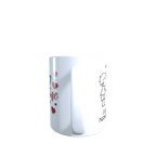 Valentines I Love You Mug close up detail - white ceramic printed mug by Perrys Prints