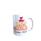Valentines Mug back view - white ceramic printed mug by Perrys Prints