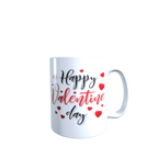 Valentines I Love You Mug back view - white ceramic printed mug by Perrys Prints