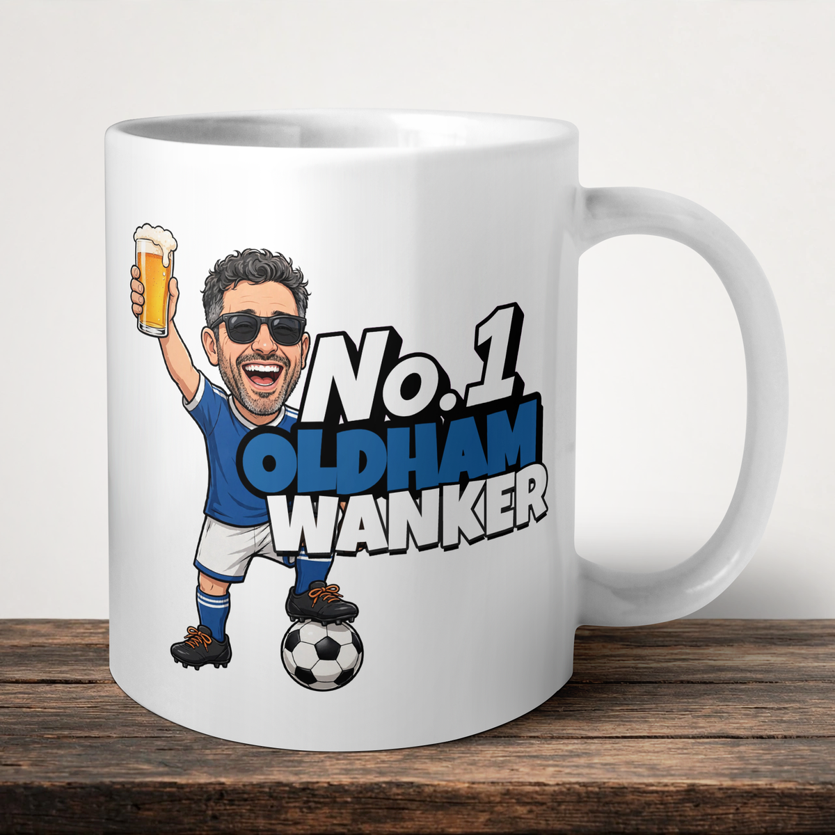 Oldham No.1 Wanker Football Mug