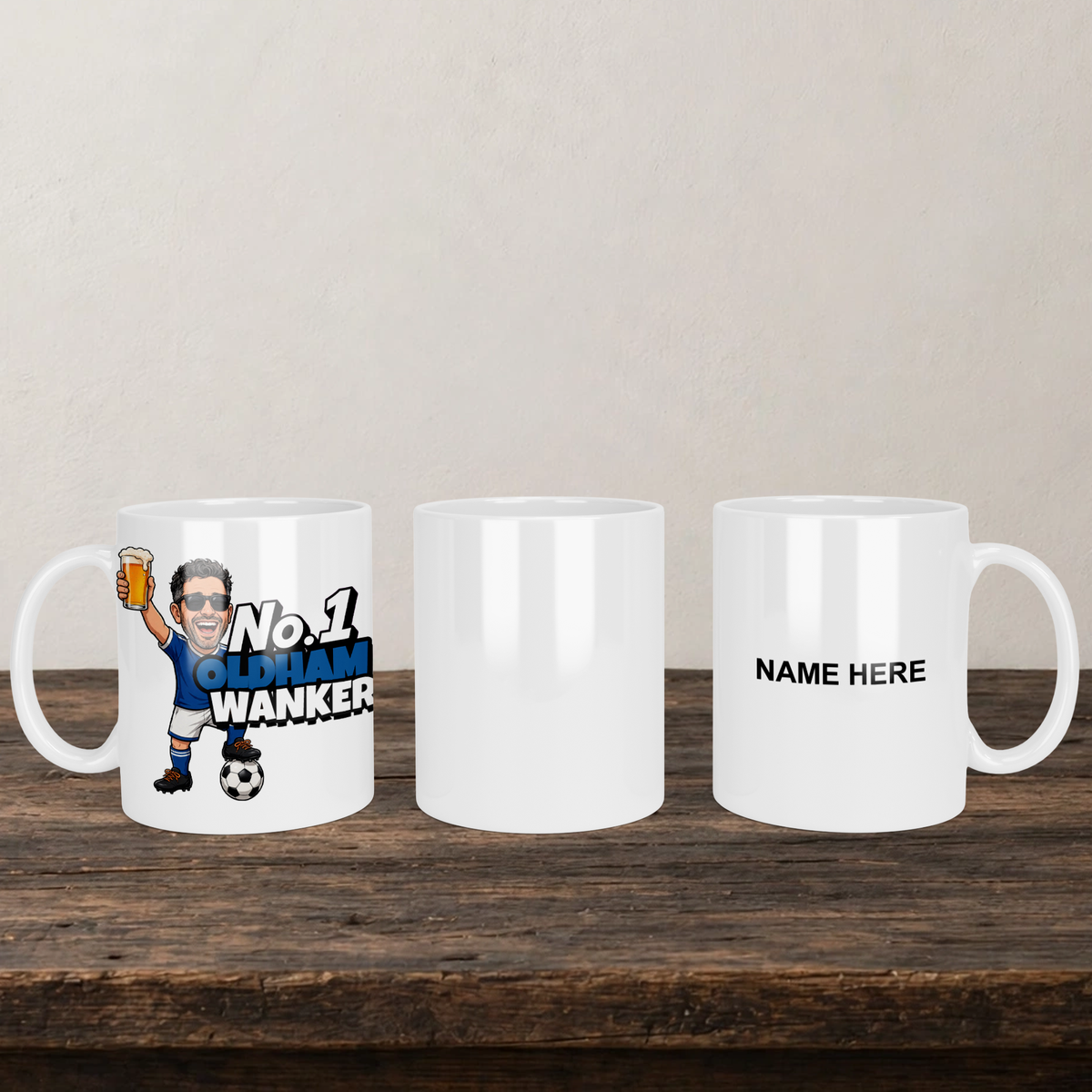 Oldham No.1 Wanker Football Mug