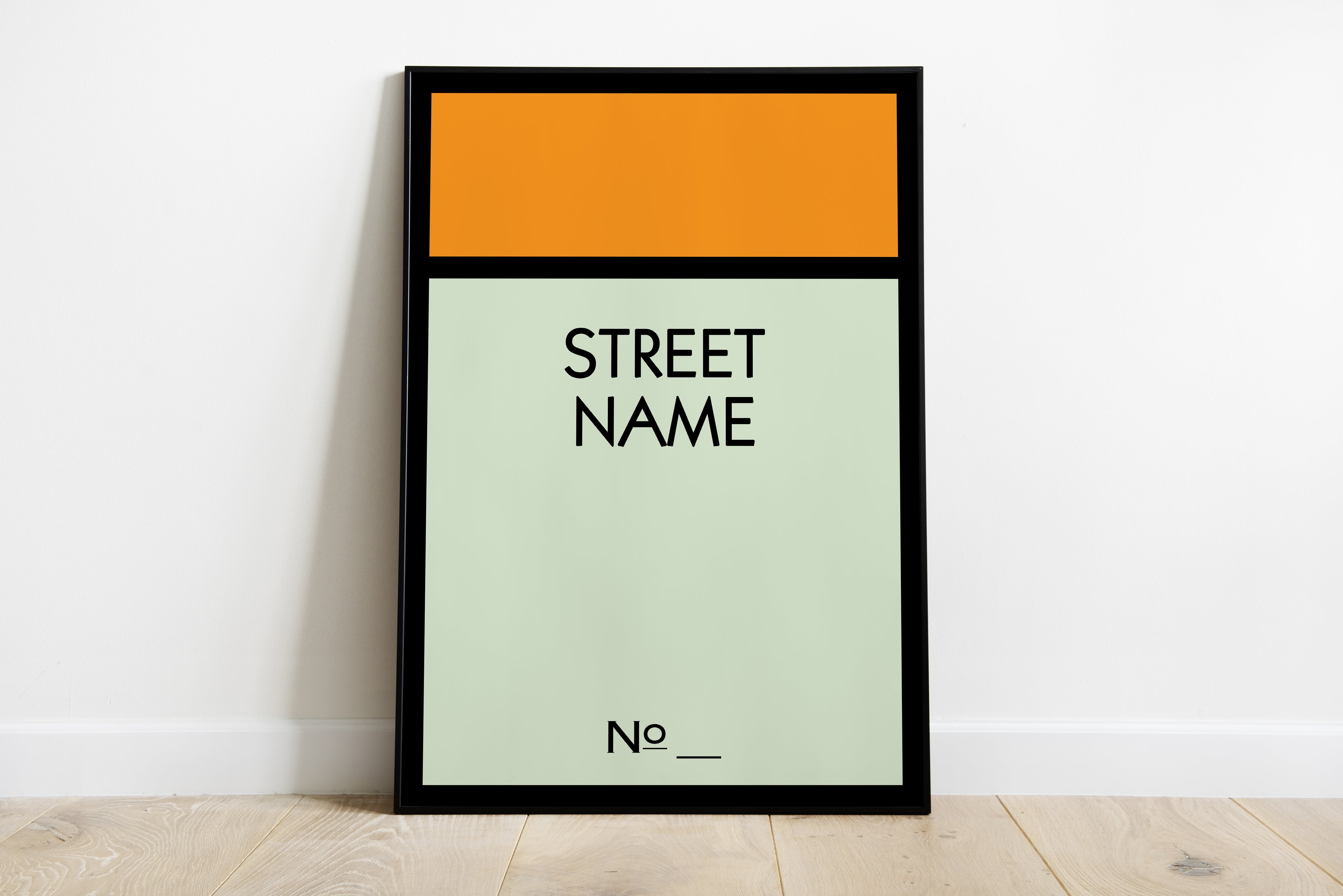 Monopoly Personalised Street Name Wall Art Print