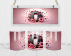 A-Z 3D Initial Mug view 41 - white ceramic printed mug by Perrys Prints