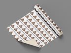 Poo Emoji Personalised Shit Gift Inside Wrapping Paper back view - printed product by Perrys Prints