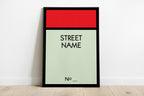 Monopoly Personalised Street Name Wall Art Print view 7 - printed product by Perrys Prints