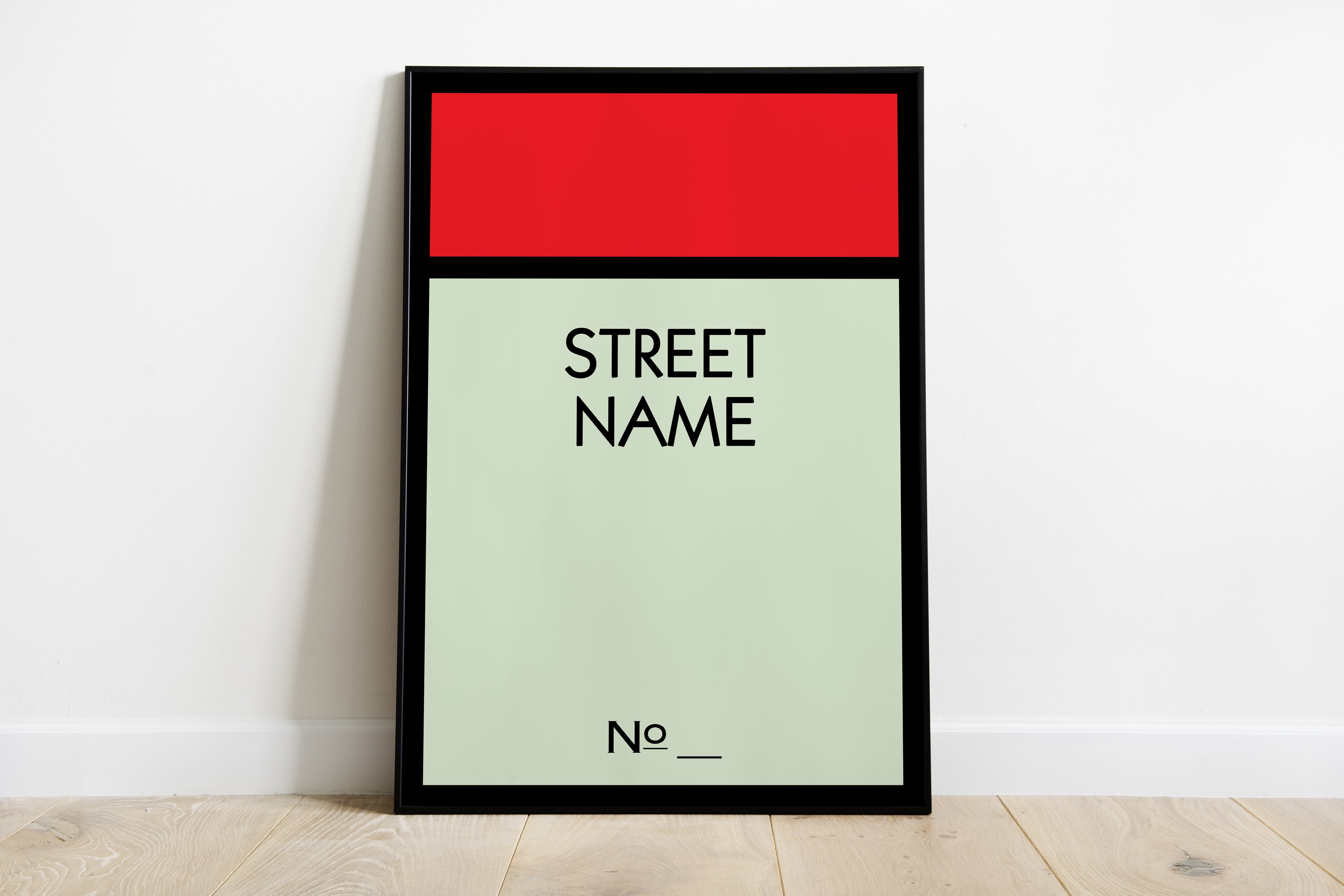 Monopoly Personalised Street Name Wall Art Print