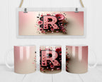 A-Z 3D Initial Mug view 44 - white ceramic printed mug by Perrys Prints
