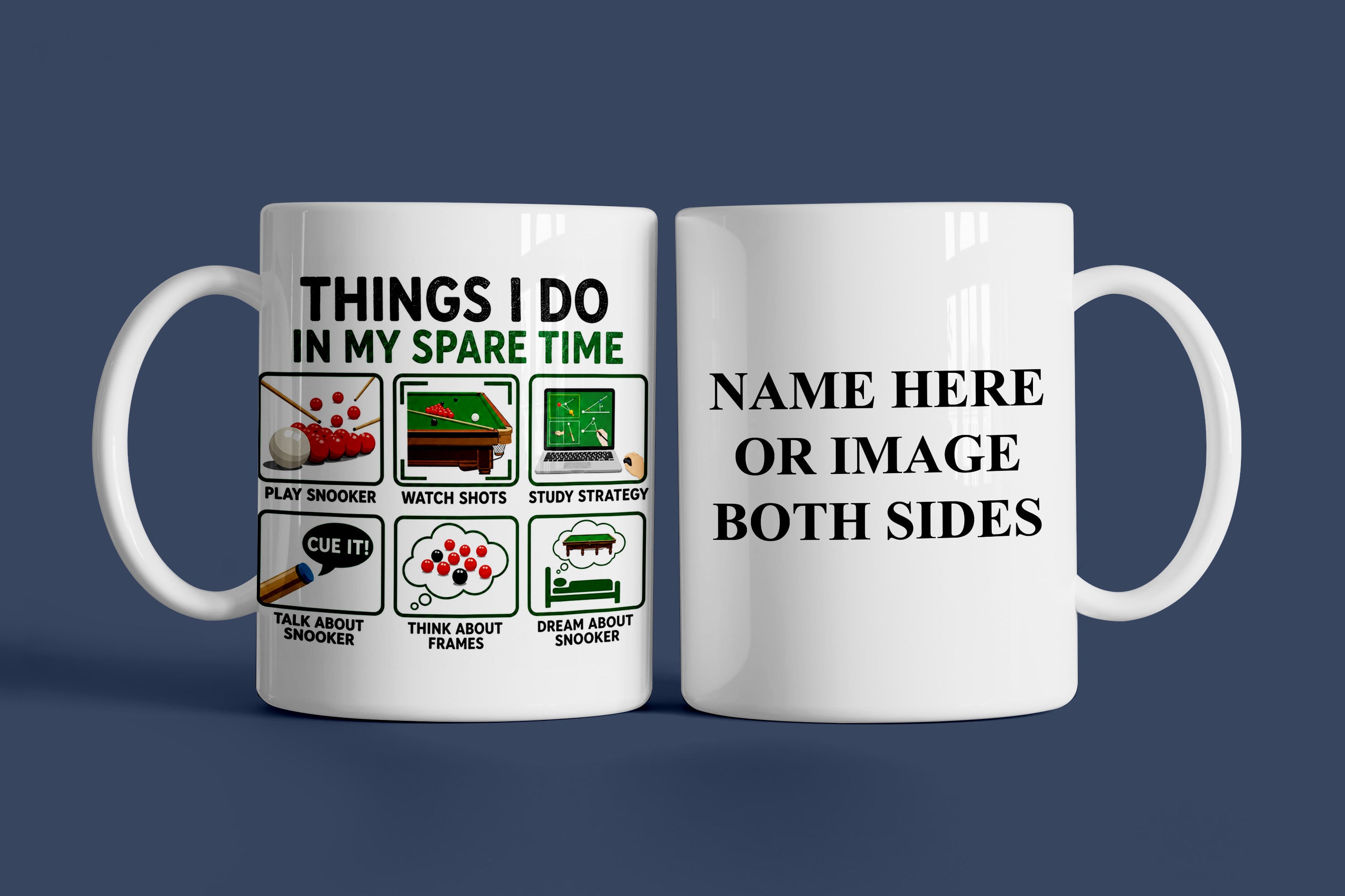 Snooker Things I Do Personalised Mug