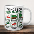 Snooker Things I Do Personalised Mug front view - white ceramic printed mug by Perrys Prints