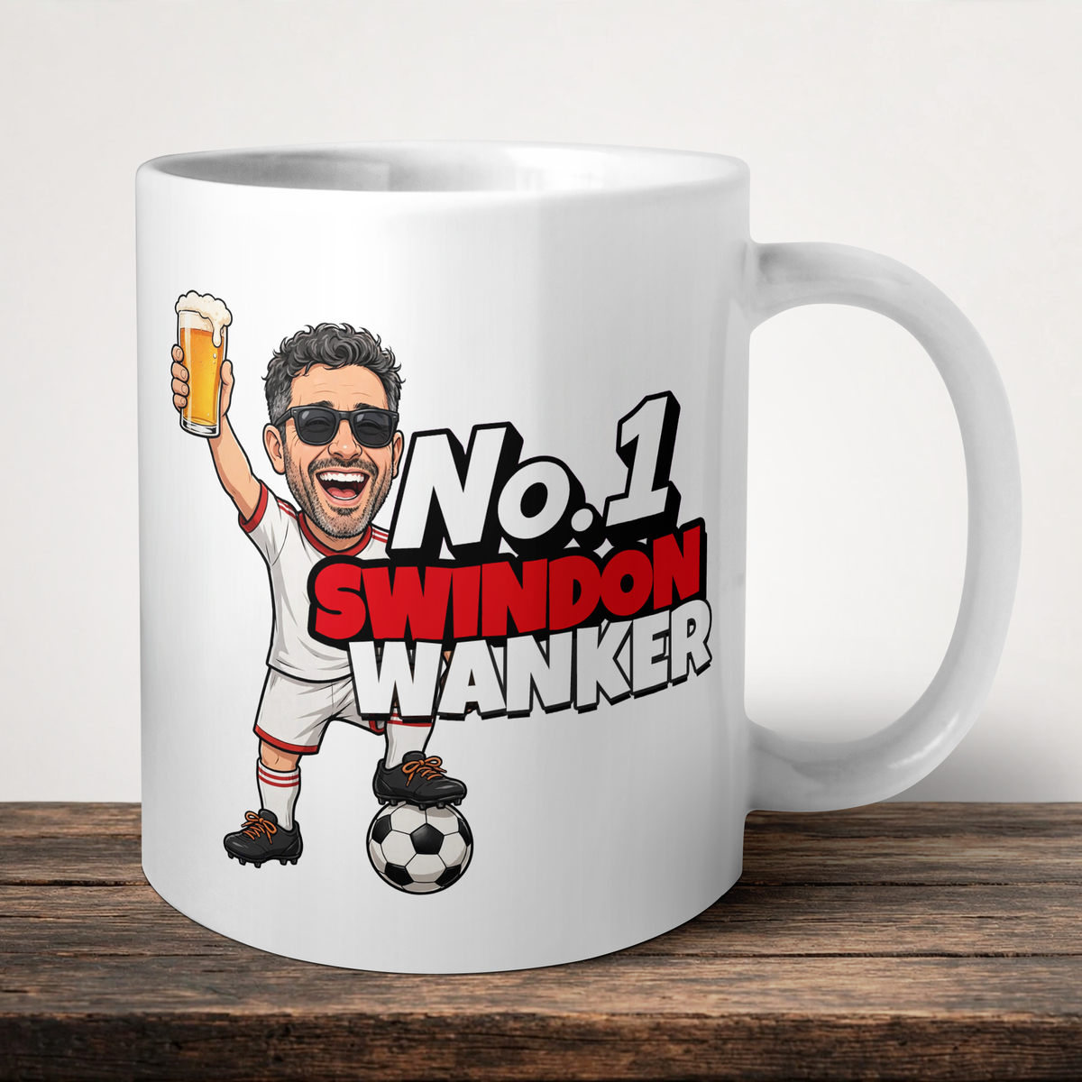 Swindon Town No.1 Wanker Football Mug