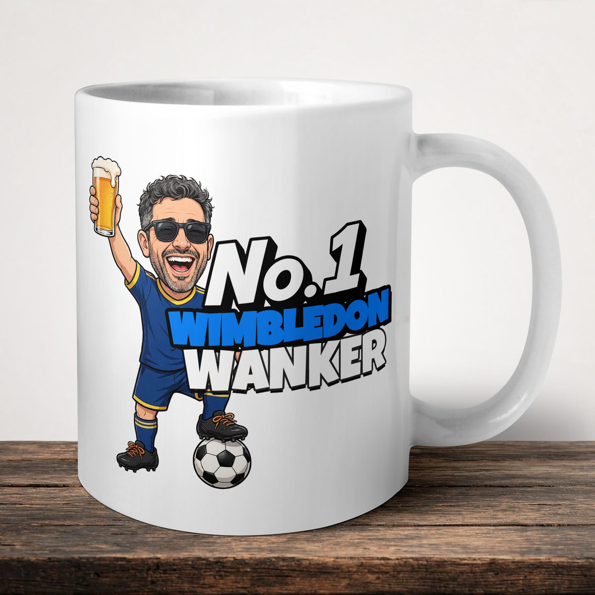 Wimbledon No.1 Wanker Football Mug