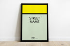 Monopoly Personalised Street Name Wall Art Print view 8 - printed product by Perrys Prints