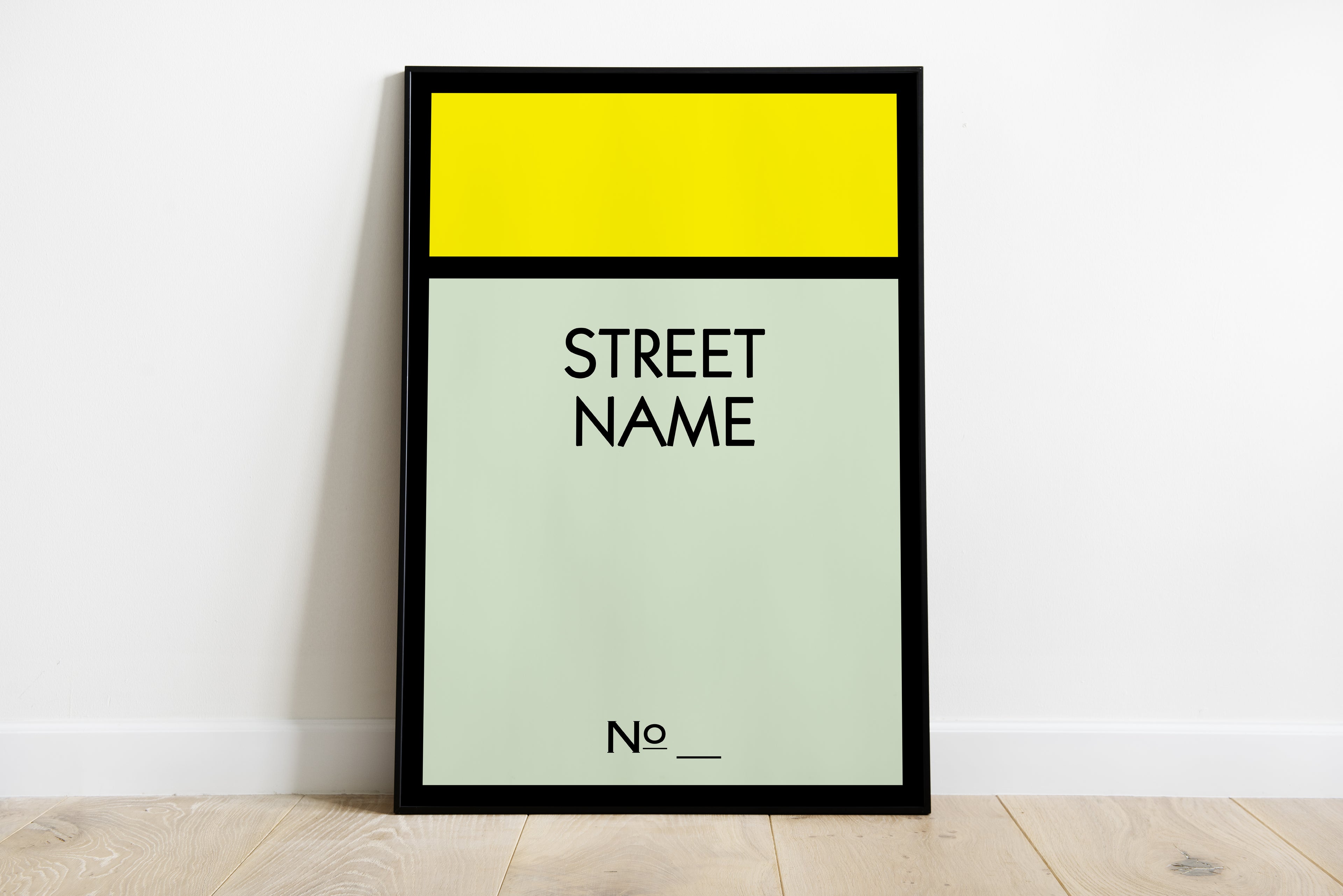 Monopoly Personalised Street Name Wall Art Print