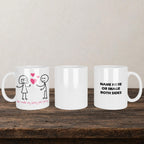 You Make My Fanny Feel Funny Mug back view - white ceramic printed mug by Perrys Prints